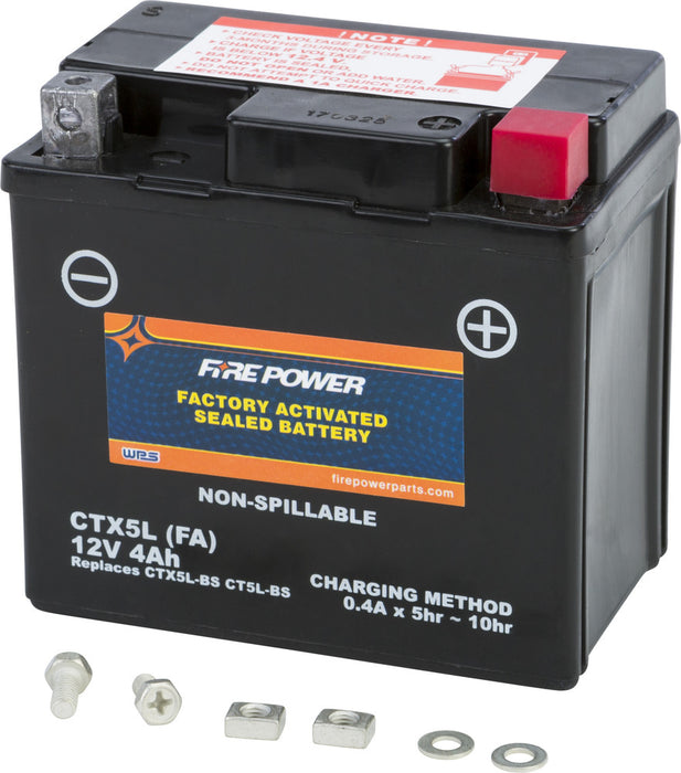 Fire Power 49-2244 CTX5L-BS(FA) BATTERY CTX5L SEALED FACTORY ACTIVATED