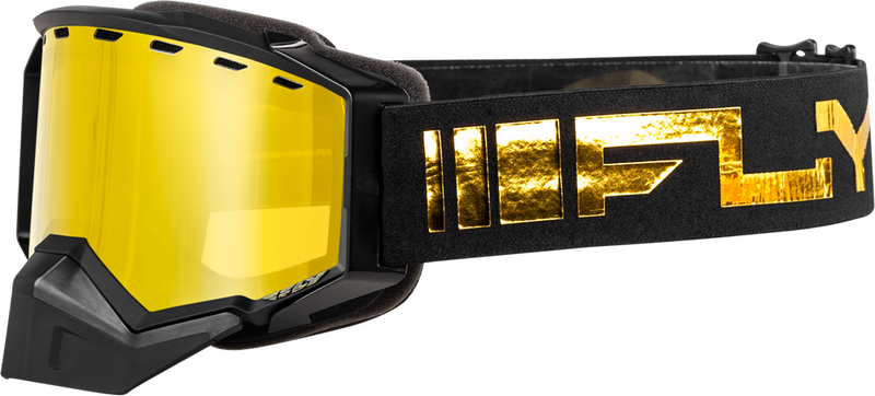 Fly Racing 37-50278 FLB-24Z1 ZONE SNOW GOGGLE BLACK/GOLD W/ GOLD MIRROR/YELLOW LENS