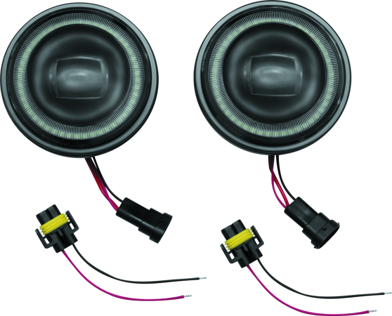 Kuryakyn 2466 4-1/2inch Vision Passing Lmps Black - Photo - Primary