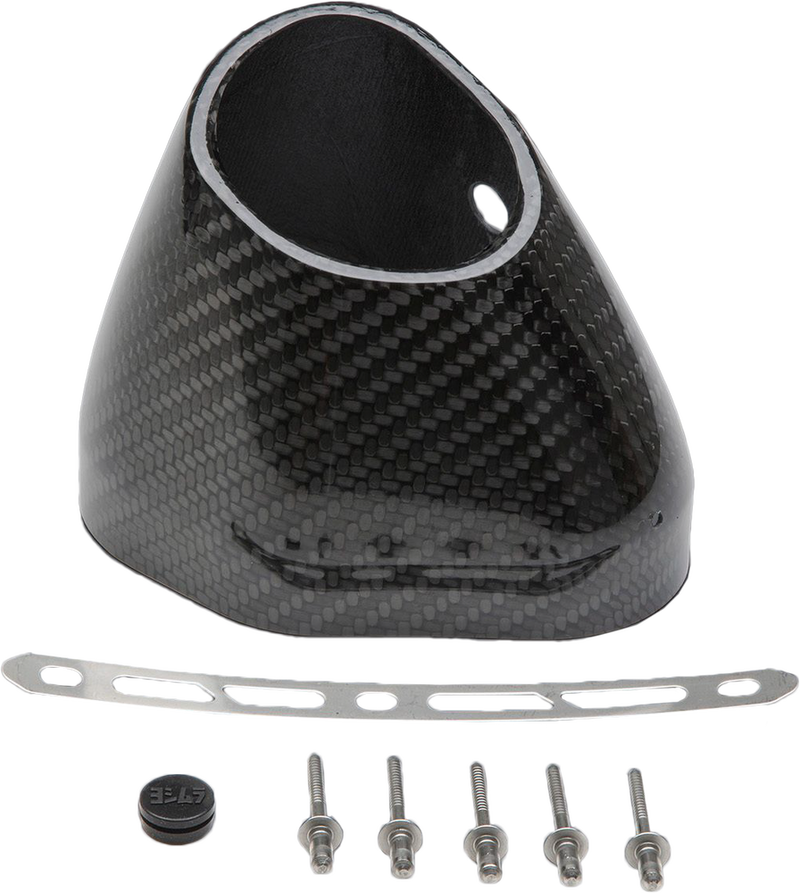 Yoshimura 960-9991 YM7-CFL-K END CAP KIT LEFT SIDE R77 LH CF SLASH-CUT