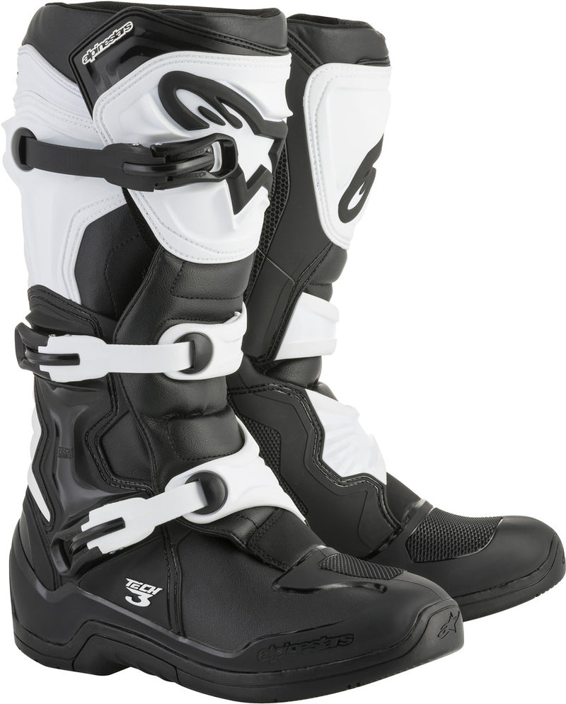 Alpinestars 482-04213 2013018-12-13 TECH 3 BOOTS BLACK/WHITE SZ 13