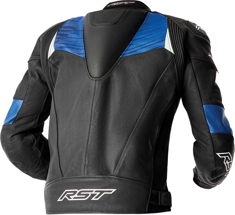 Rst 556-3635346 103635BLU-46 TRACTECH EVO D3O JACKET BLK/BLUE LEATHER XL