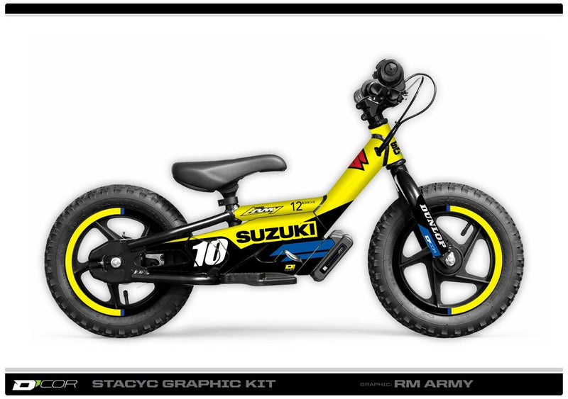 D-cor 862-80207 10-80-207 GRAPHIC KIT STACYC SUZUKI GRAPHIC KIT STACYC 12" & 16"