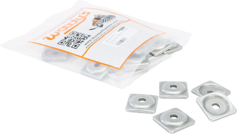 Woody's 18-1091 ASW2-3775 DIGGER SUPPORT PLATES SQUARE ALUM. 5/16" 24/PK