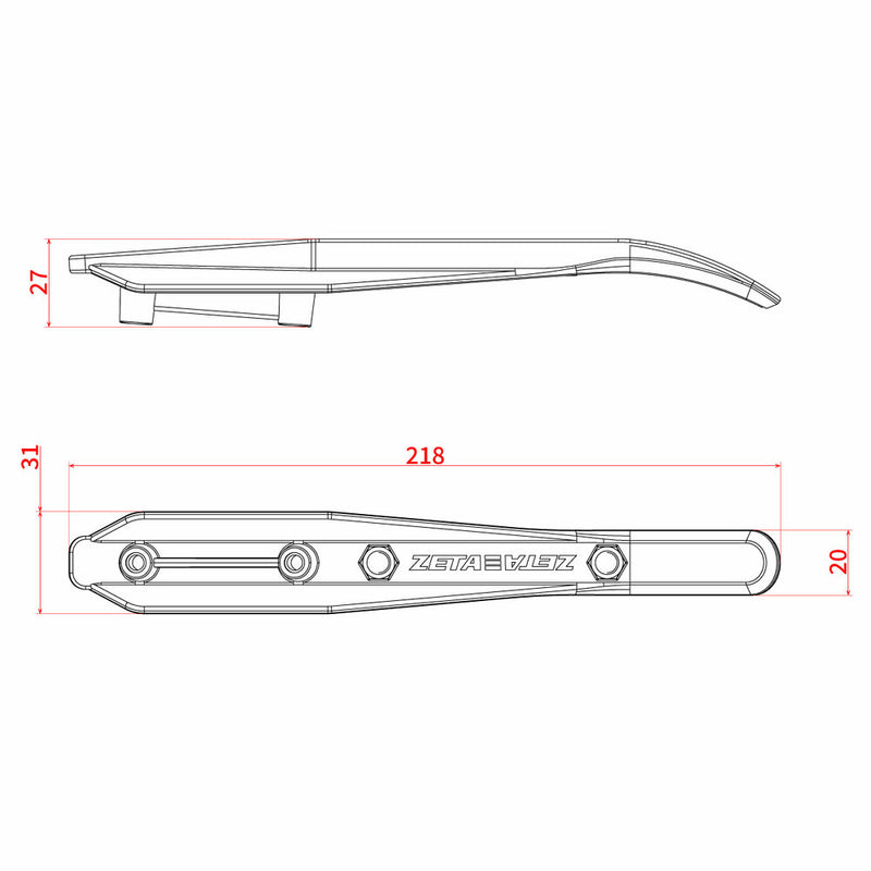 Zeta 634-1090 ZE74-1090 XC PRO CONVERT HANDGUARD WHITE