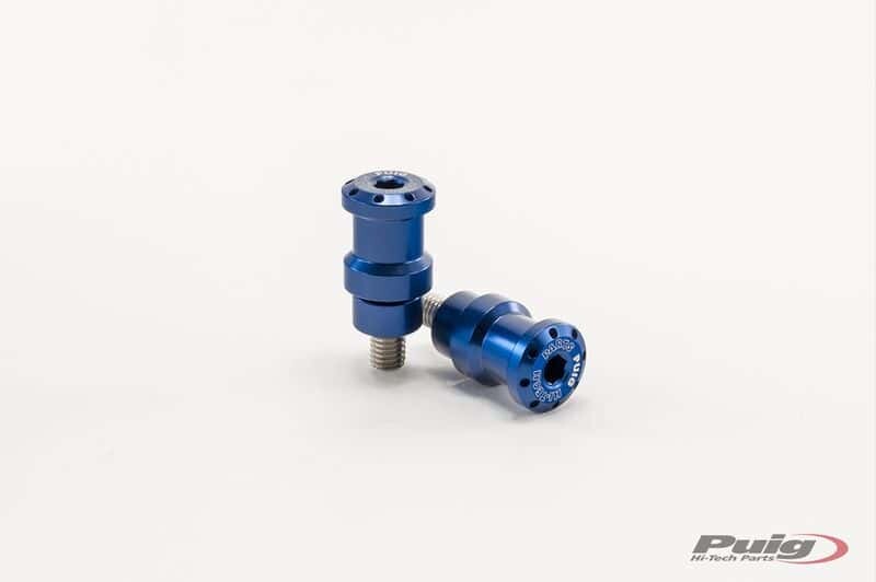 Puig Hi-Tech Parts Swingarm Spools HI-Tech 8MM Blue 2/PK - 5923A For Triumph Motorcycles 2010-2020 | Suzuki Motorcycles 1993-2020