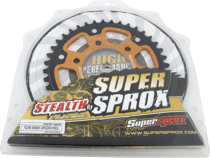 Supersprox 108-478640 RST-478-40-GLD REAR STEALTH SPROCKET ALU/STL 40T-520 GLD KAW/POL