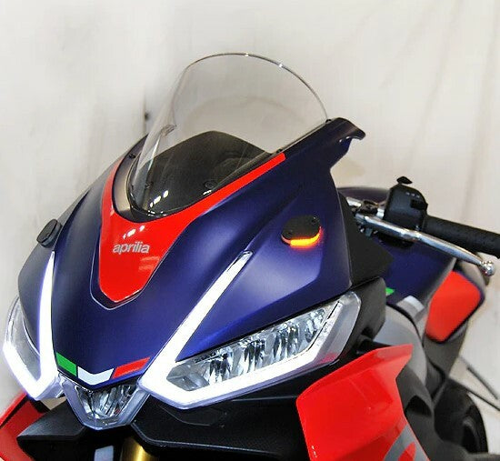 New Rage Cycles Mirror Block OFF Turn Signals APR - 660-MBO Aprilia 660 2021-2023