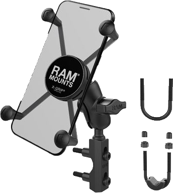 Ram Mounts 71-7074 RAM-B-174-A-UN10U X-GRIP LARGE PHONE MOUNT W/BRAKE/CLUTCH RES BASE SHORT