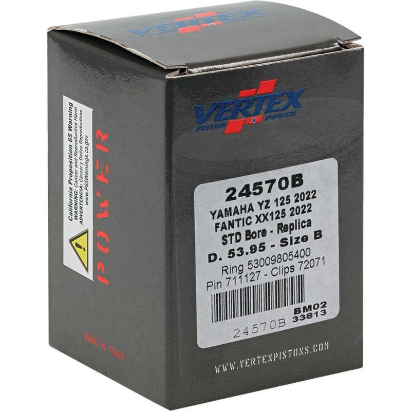Vertex Piston Kit Cast 53.95/Standard - 24570B Yamaha YZ 125 2022-2024