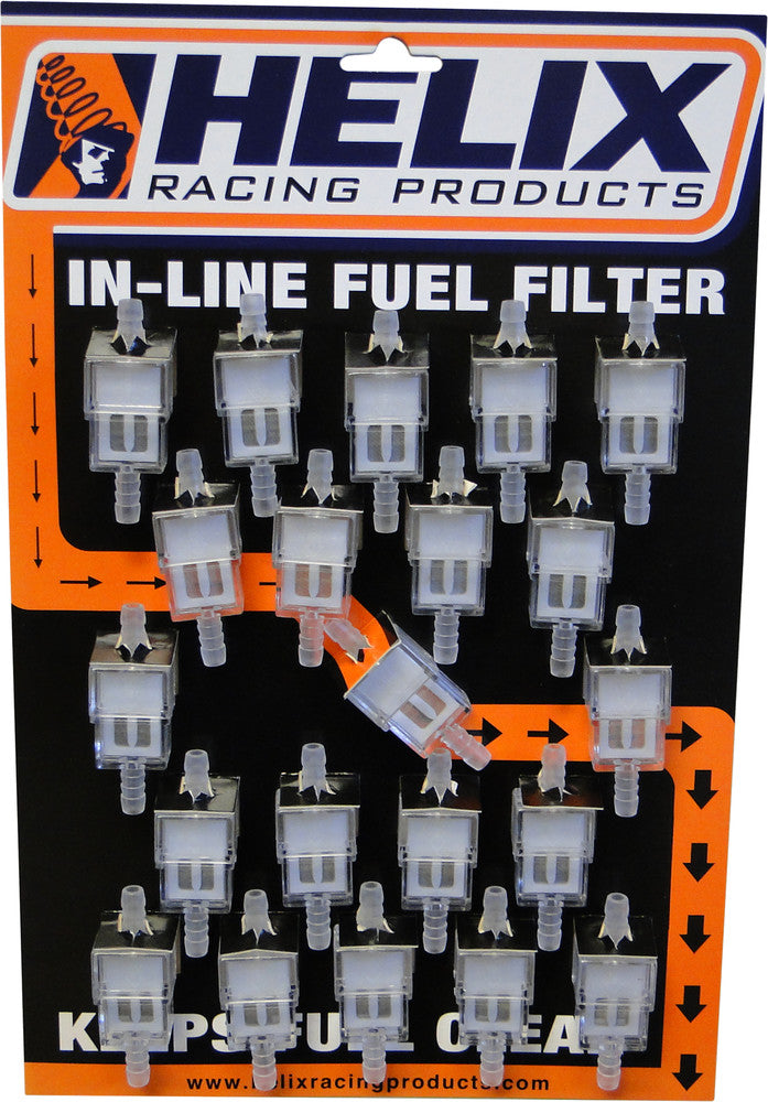 Helix 22-0030 118-9210 1/4" FUEL FILTERS 21/PK W/DISPLAY CARD