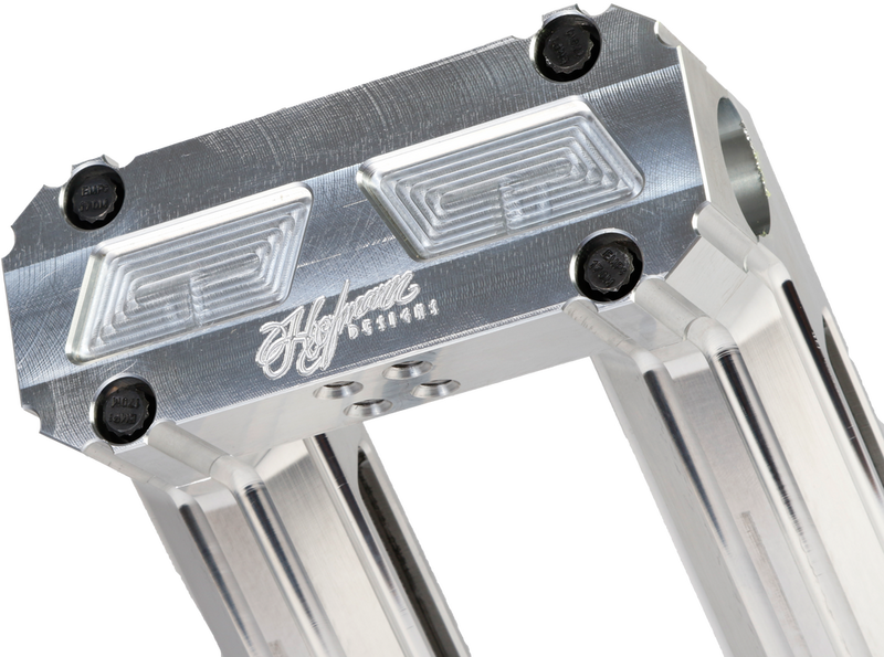 Hofmann Designs H D Billet Risers 10" RAW Kickback - HDB-1006R