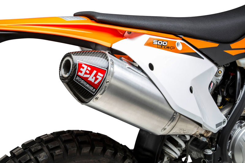 Yoshimura RS-4 Header Canister END CAP Exhaust Slip-ON SS-AL-CF - 264612D322 KTM 450 Factory Edition / SX-F 450 / XC-F 450 2015-2018