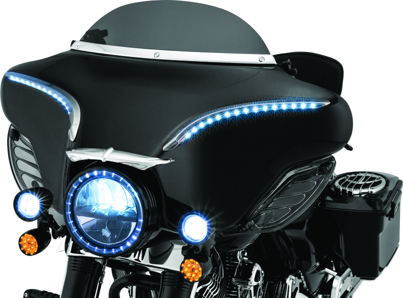 Kuryakyn 1310 Smooth Windshield Trim 96-13 Touring Chrome - User 1