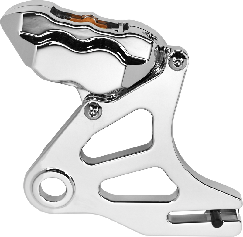 Hawg Halters Inc 4 Pist Rear Caliper Kit Chrome ST - RKSTCC518 For Harley Softail 2018-2023