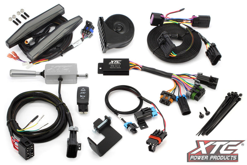 Xtc Power Products Auto Turn Signal Kit W Billet Lever AND Front DRL Lights POL - ATS-L-POL-XPED-DRL Polaris ATV/UTV Models 2024-2026