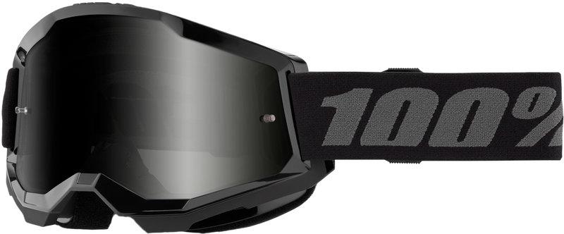 100% 610-5245 50030-00004 STRATA 2 SAND GOGGLE BLACK SMOKE LENS