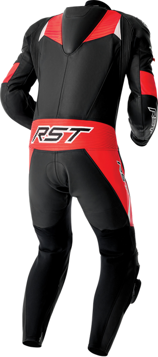 Rst 556-3634242 103634F.RED-42 TRACTECH EVO D3O SUIT BLK/FLO RED LEATHER MD