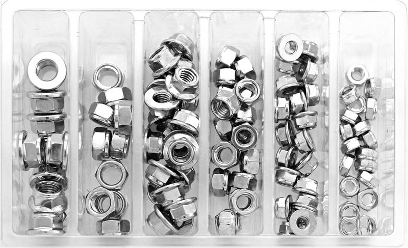 Bolt 021-20000 SV-FUJINUT HEX FUJI-LOCK NUT ASSORTMENT 100 PIECE KIT