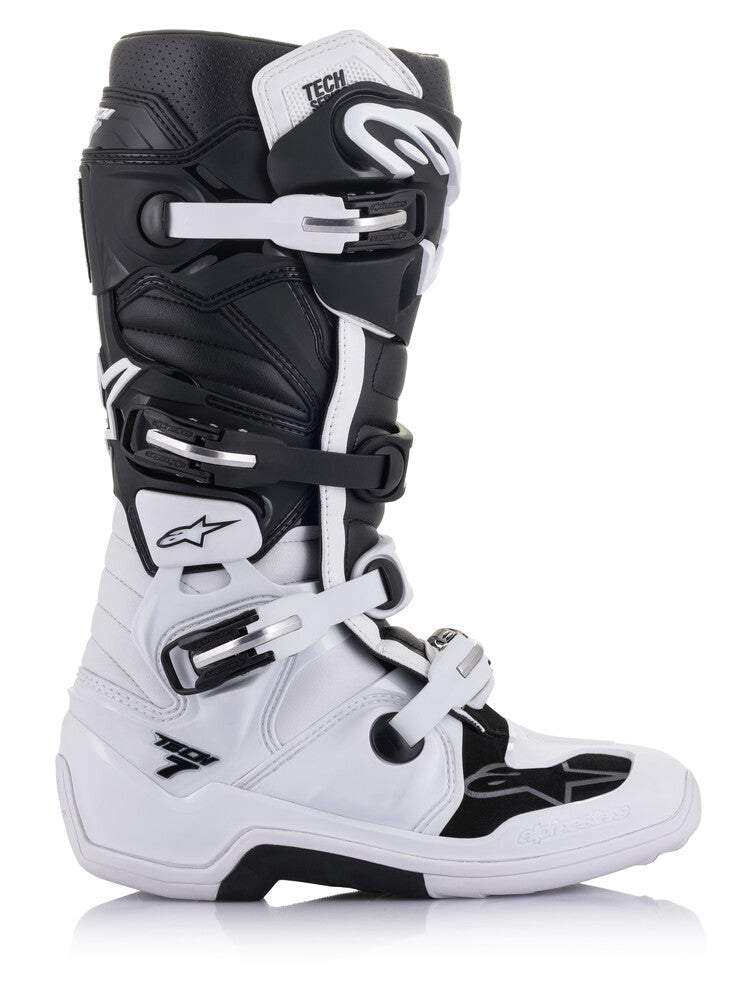 Alpinestars 482-22510 2012014-21-10 TECH 7 BOOTS WHITE/BLACK SZ 10