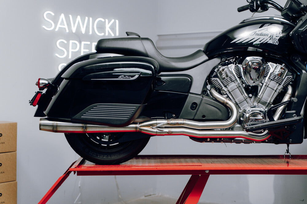 Sawicki 930-01310 930-01310 INDIAN CHALLENGER FULL LENGTH CANNON BRUSHED SS