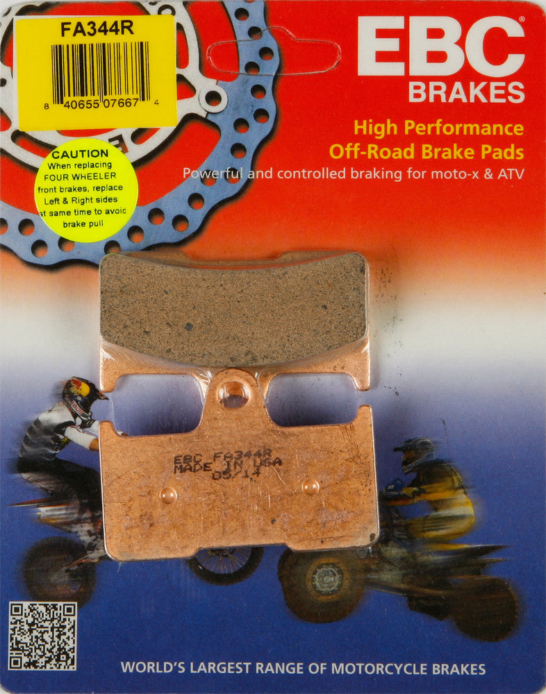 Ebc Brake Pads - FA344R For Yamaha 660 Grizzly 4x4 / 400 Kodiak 4x4 2002-2008 | Bennche Gray 2015-2016