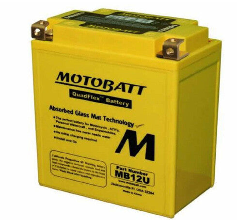 Motobatt 491-1016 MB12U BATTERY MB12U SEALED FACTORY ACTIVATED