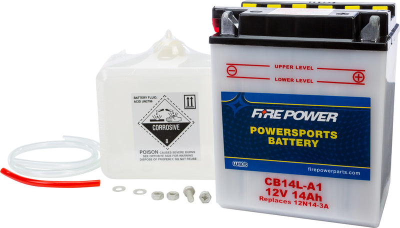 Fire Power Battery W Acid 12V Heavy Duty - CB14L-A1 Honda CB700SC Nighthawk 1984-1986