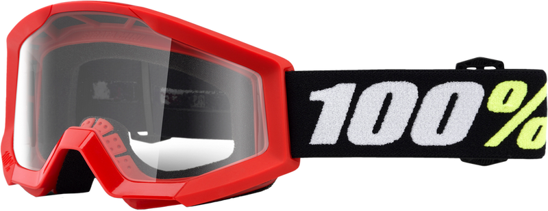 100% 610-5384 50033-00005 STRATA MINI GOGGLE RED CLEAR LENS