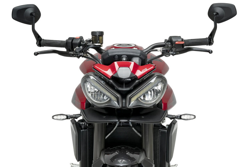Puig Hi-Tech Parts Downforce Front Spoiler Matte Black TRI - 21594J Triumph Speed Triple 1200 / Street Triple 765 2021-2025