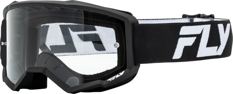 Fly Racing 37-51152 37-51152 FOCUS GOGGLE BLACK/WHITE W/ CLEAR LENS