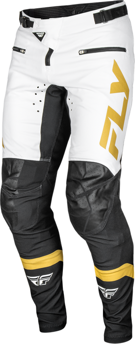 Fly Racing 378-06532 378-06532 RAYCE BICYCLE PANTS WHITE/BLACK/GOLD SZ 32