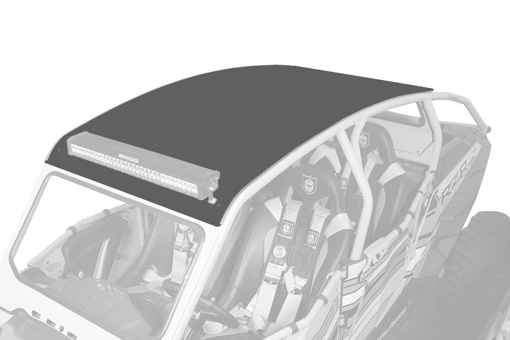 Pro Armor Asylum Roof W Light Bar Pocket Stealth Grey - P144R121SG Polaris RZR 2015-2022