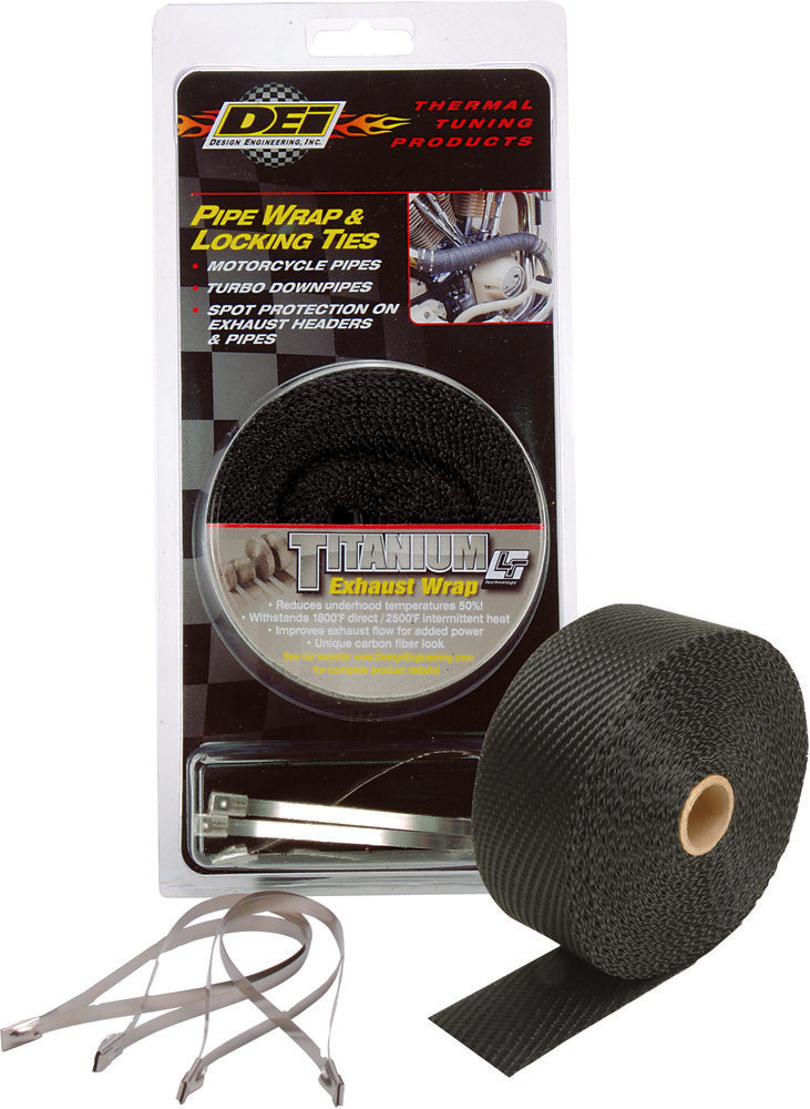Dei 790-01013 901139 PIPE WRAP & LOCKING TIES BLACK TITANIUM