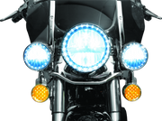 Kuryakyn 5441 LED Front Turn Signal Conversion Flat Style Insert Amber Lens - User 1