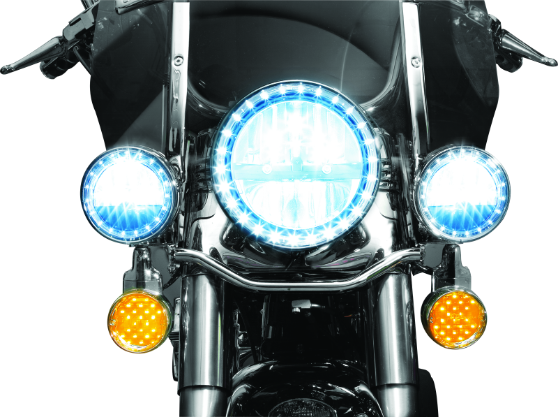 Kuryakyn 5441 LED Front Turn Signal Conversion Flat Style Insert Amber Lens - User 1