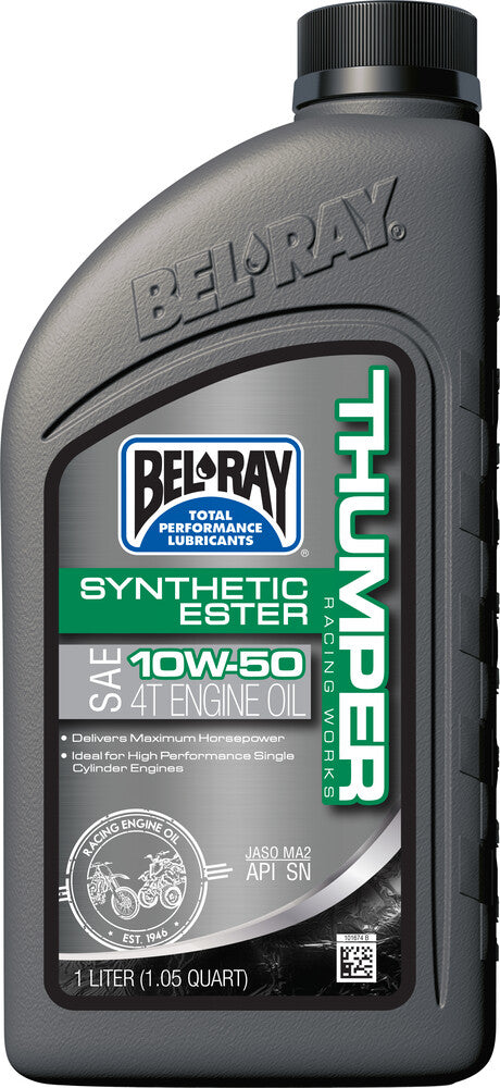 Bel-ray 840-1541 99550-B1LW THUMPER SYN ESTER ENGINE OIL 4T 10W50 1L