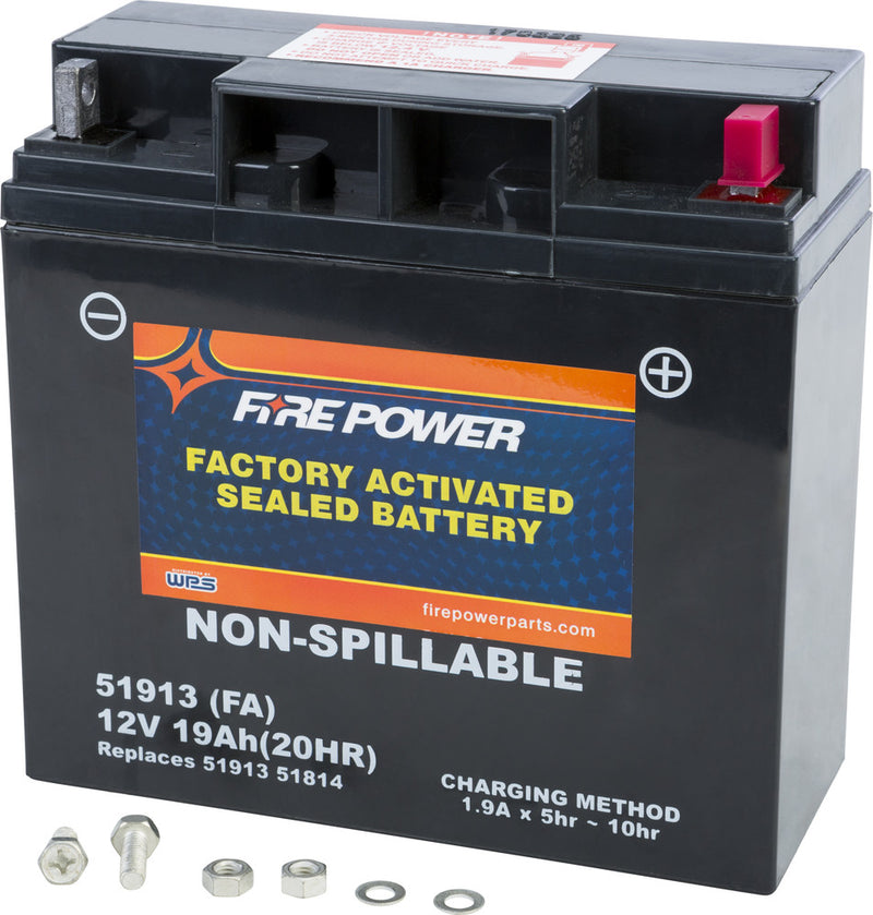 Fire Power Battery 51913 Sealed Factory Activated - 51913(FA) BMW Motorcycles 1978-2009