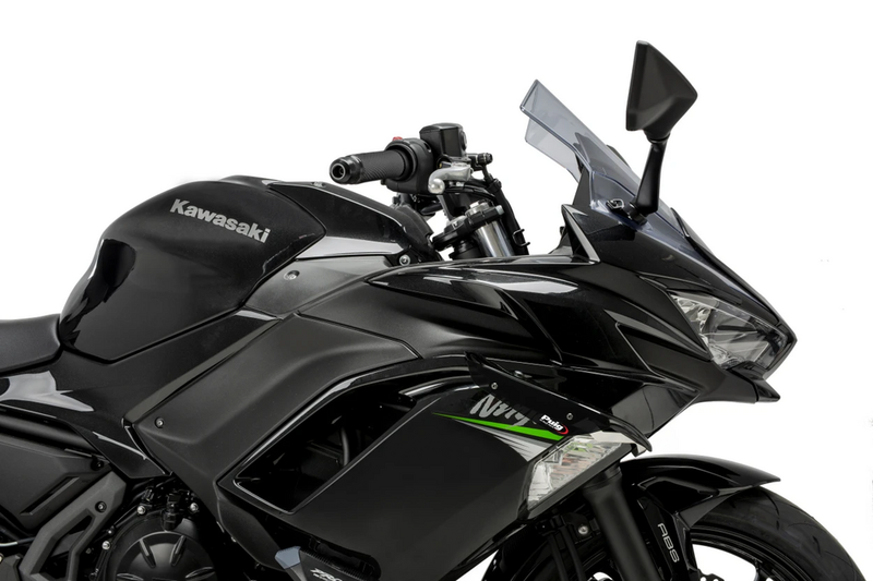 Puig Hi-Tech Parts Sport Side Spoilers Black - 3882N Kawasaki Ninja 650 2020-2025