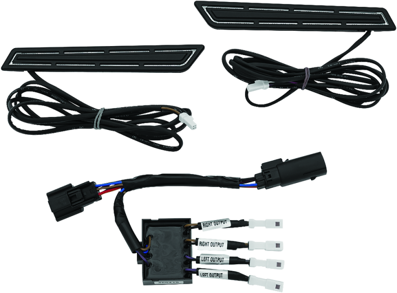 Kuryakyn 5477 LED Saddlebag Hinge Accents Black - Photo - Primary