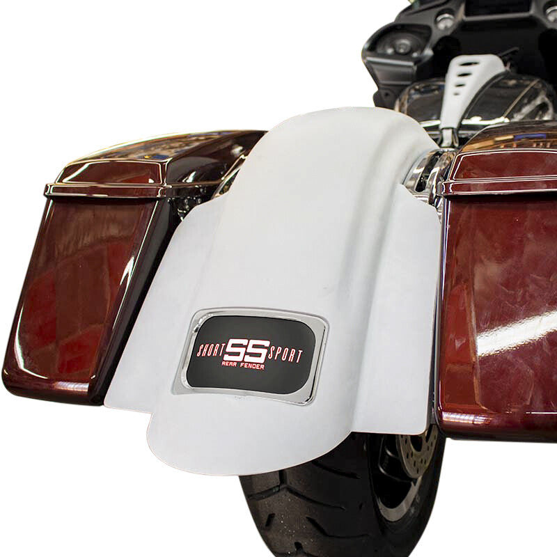 Paul Yaffe Bagger Nation 827-05769 RF-SS-C SWOOP SHORT SPORT REAR FENDER W/CHROME PLATE FRAME