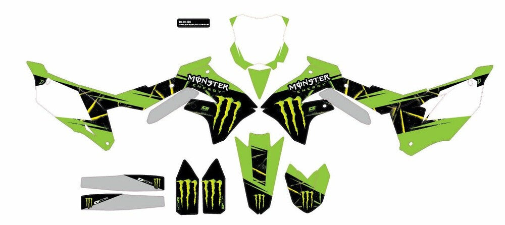 D-cor 862-2020136 20-20-136 CMPLT KIT MONSTER ENERGY SLASH WHITE BG