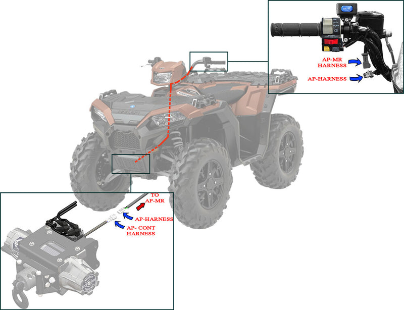 KFI Products AP Harness Assault Winch Polaris Kit - AP-HARNESS