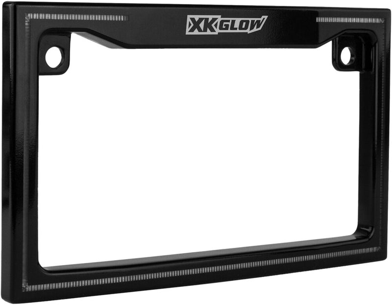 Xk Glow 653-0024 XK034018-B LICENSE PLATE FRAME LIGHT WITH TURN SIGNAL BLACK