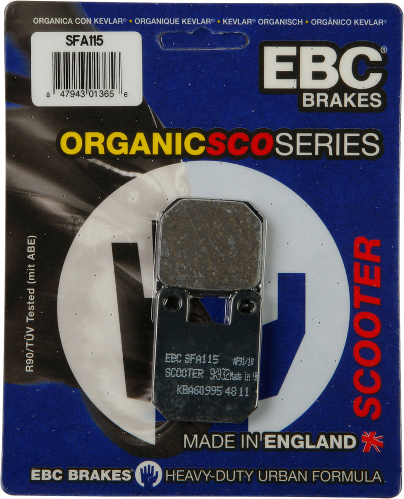 Ebc 153-115 SFA115 BRAKE PADS SFA115 ORGANIC
