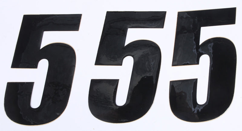 D'cor Visuals D-Cor Number 5 Black 6" 3/PK - 45-26-5