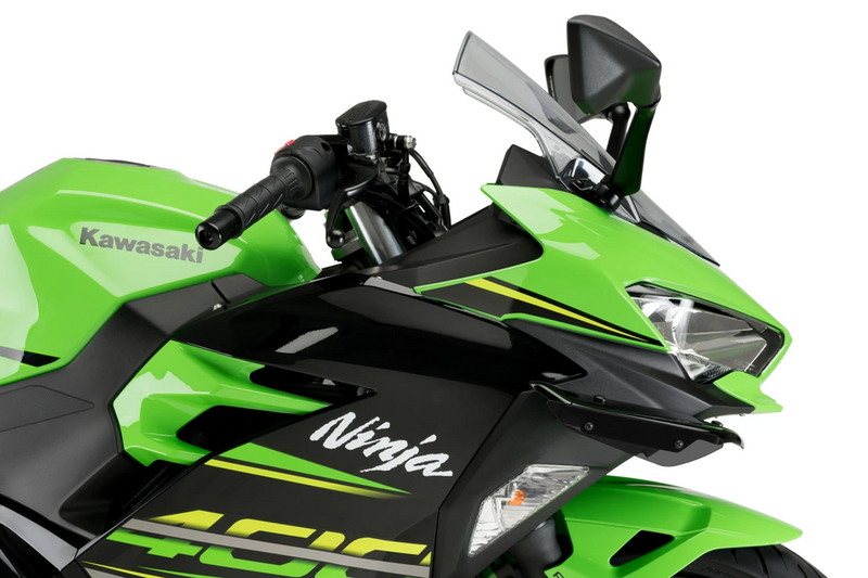 Puig Hi-Tech Parts Sport Side Spoilers Black - 3172N Kawasaki Ninja 400 2018-2023