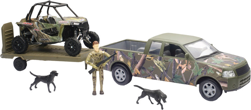 New Ray Toys Replica 1:18 Truck Trailer UTV Truck Camo UTV Camo - SS-76456