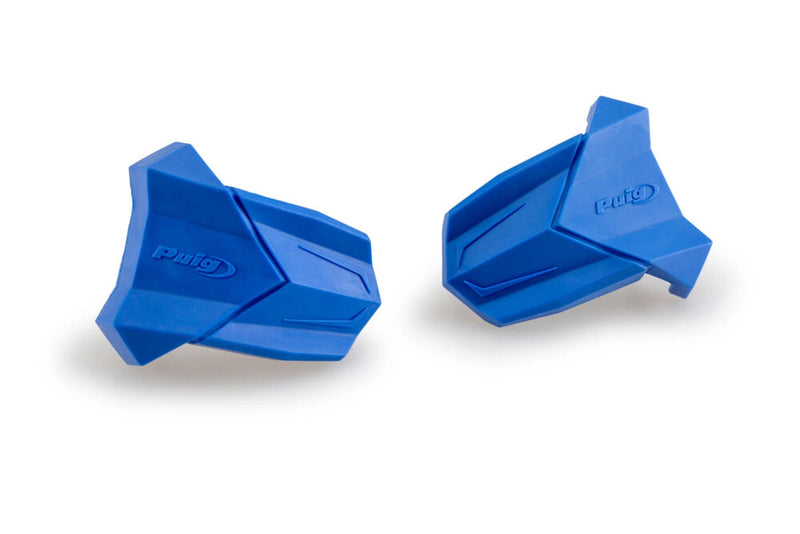 Puig Hi-tech Parts 561-3148B 3148A RUBBER END REPLACEMENT FRAME SLIDER R19 PAIR BLUE