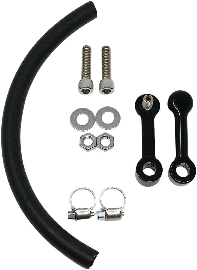 Dk Custom Products Billet Tank Lift Kit 1" ` Powder Coat Black - DK-TRG-TLK-1 For Harley Touring 1999-2021